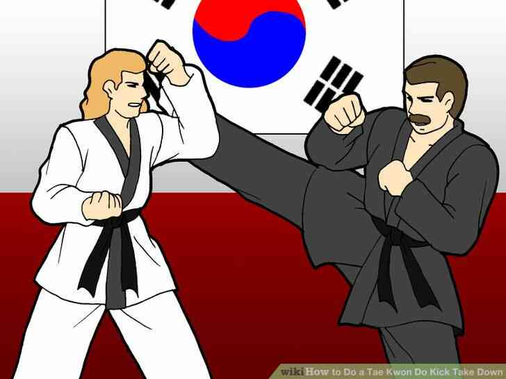 Image intitulée Faire un Tae Kwon Do Coup de Prendre vers le Bas de l